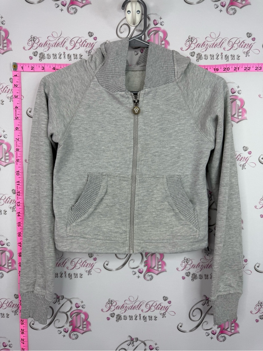 TNA vintage sweater Light Gray Full-Zip Bomber Hoodie Jacket
